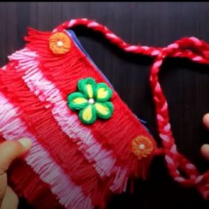 آموزش ساخت کیف دستی پشمی،کیف پول با کمترین امکانات